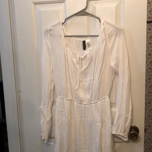 White H&M Sheer Tunic Dress